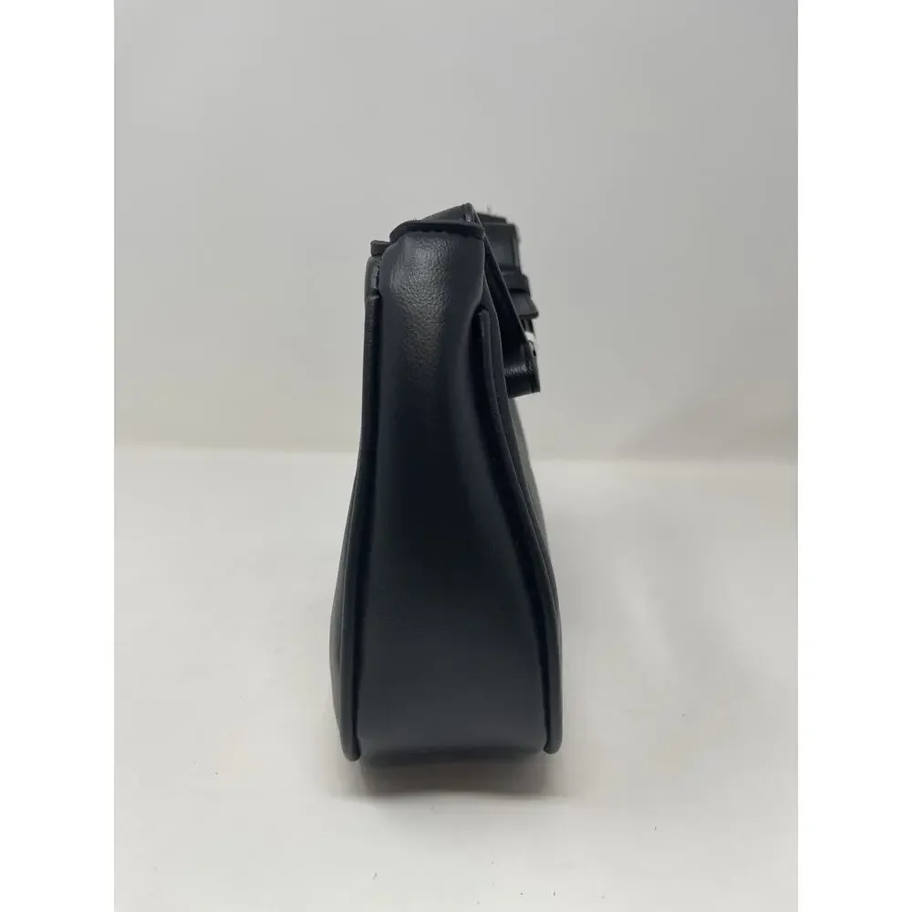 French Connection Sabrina Shoulder Bag with Coin Purse Black Faux Leather‎